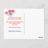 お前の仕事に付き合う感謝してい犬 ポストカード (裏面)