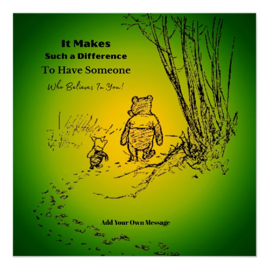 「お前の信じ中にいる人」引用文光沢ポスター ポスター (正面)