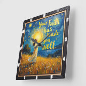 お前の信仰は実に立派だ スクエア壁時計 (傾斜)