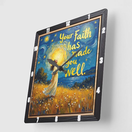 お前の信仰は実に立派だ スクエア壁時計 (傾斜)