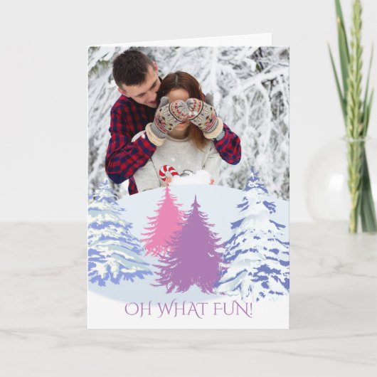 お前の写真のクリスマスツモダンリー シーズンカード (正面)