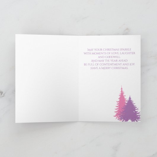 お前の写真のクリスマスツモダンリー シーズンカード (内部)