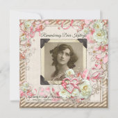 お前の写真記念祭のエレガントバラが真珠 招待状 (正面)