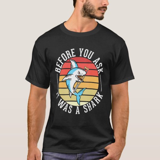お前の前頼にはサメのおもしろい腕を壊した Tシャツ (正面)