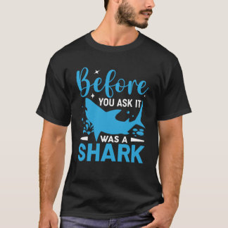 お前の前頼にサメの誘惑おもしろい隊だ Tシャツ