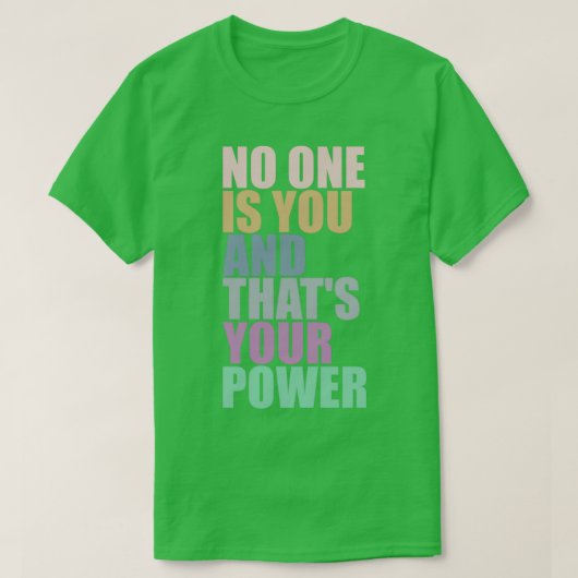 お前の力は誰もいない1 Tシャツ (デザイン正面)
