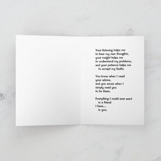 お前の友人 カード (内部)