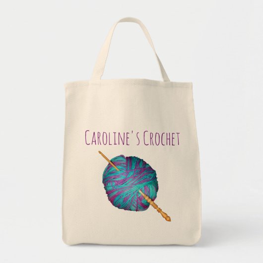 お前の名パーソナライズされた前で糸を引く トートバッグ (正面)