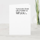 お前の名刺みたいに年を取って誕生日 カード (正面)