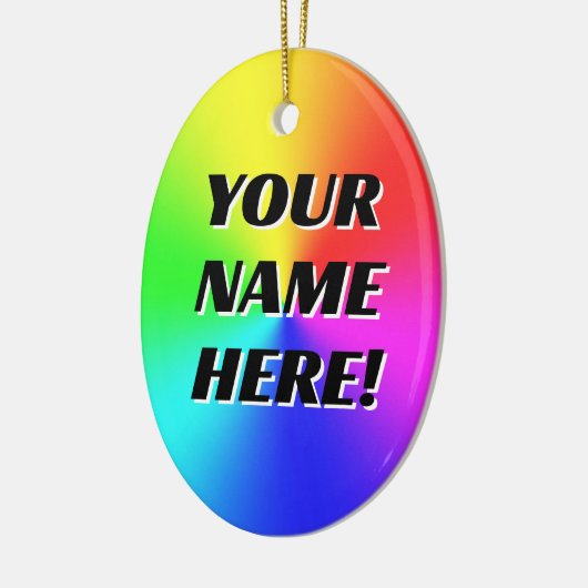 お前の名前はここだ!(単語の変更)オーナメント セラミックオーナメント (左)