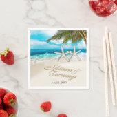 お前の名前を砂に入れるヒトデのカップル スタンダードカクテルナプキン (インサイチュ)