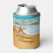 お前の名前を砂に入れるヒトデのカップル 缶クーラー (缶正面)