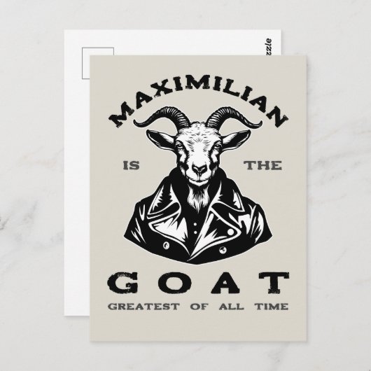 お前の名素晴らし前のヤギは ポストカード (正面/裏面)