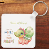 お前の吠え声は世間に聴かせろかわいい水彩ディノ キーホルダー (裏面)