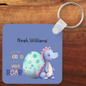 お前の吠え声は世間に聴かせろかわいい水彩ディノ キーホルダー (裏面)