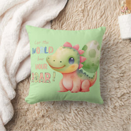 お前の吠え声は世間に聴かせろかわいい水彩ディノ クッション