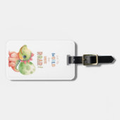 お前の吠え声は世間に聴かせろかわいい水彩ディノ ラゲッジタグ (正面横)