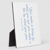 お前の命は自分の命で与えだ フォトプラーク (側面)