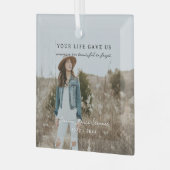 お前の命与えは |フォトメモリアル ガラスオーナメント (正面左)