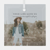 お前の命与えは |フォトメモリアル ガラスオーナメント (正面)