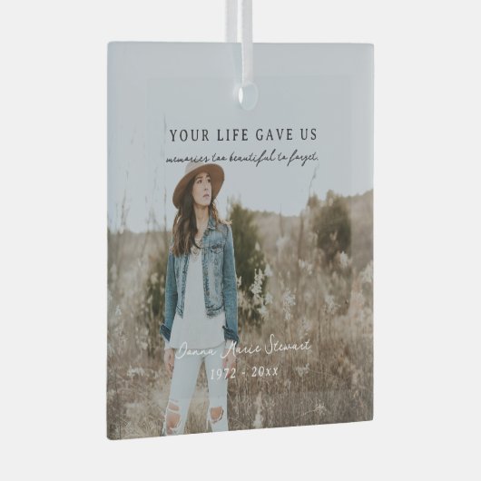 お前の命与えは |フォトメモリアル ガラスオーナメント (正面右)