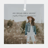 お前の命与えは |フォトメモリアル ガラスオーナメント (裏面)