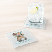 お前の喜びはウサギの耳の長さでありますように ガラスコースター (アングル)