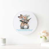 お前の喜びはウサギの耳の長さでありますように ラージ壁時計 (ホーム)