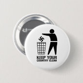 お前の国を保清潔にする 缶バッジ (正面&裏面)