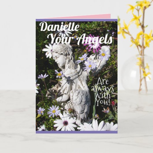 お前の天使は常にお前のフローラの花と カード (黄色い花)