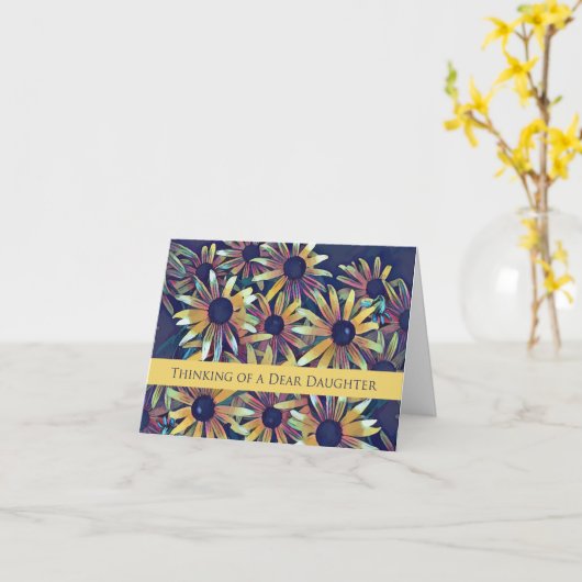 お前の娘考えの黒い目のサザンのために カード (黄色い花)