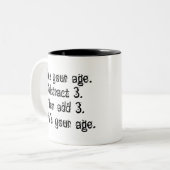 お前の年齢だ ツートーンマグカップ (正面左)