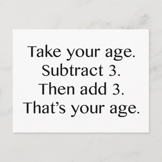 お前の年齢だ ポストカード (正面)
