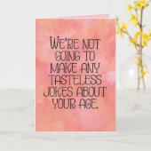 「お前の年齢について無味乾燥なジョーク」おもしろい誕生日 カード (黄色い花)