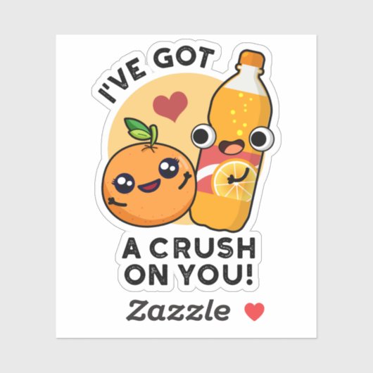 お前の得オレンジのプリンが好おもしろいきポップ・アートのだ シール (シート)