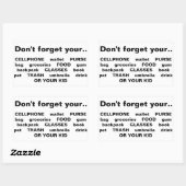 お前の忘れ電話/財布…子供のステッカー 長方形シール (シート)