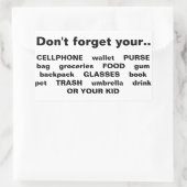 お前の忘れ電話/財布…子供のステッカー 長方形シール (バッグ)