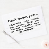 お前の忘れ電話/財布…子供のステッカー 長方形シール (封筒)