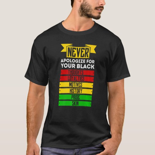 お前の悪さを決して謝らない Tシャツ (正面)
