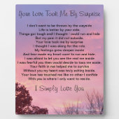 『お前の愛に驚きの詩ピンク・サンセット』 フォトプラーク (正面)