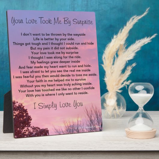 『お前の愛に驚きの詩ピンク・サンセット』 フォトプラーク (側面)