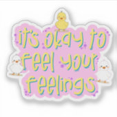 お前の感覚は感じいい – かわいいアヒル シール (正面)