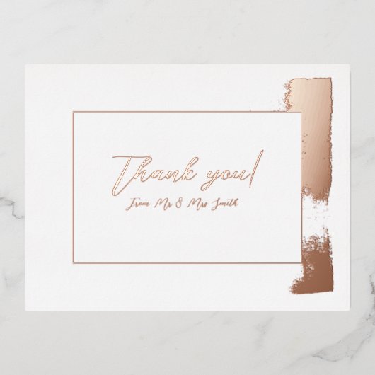 お前の感謝していカー結婚ドを汚せ 箔招待状ポストカード (正面)