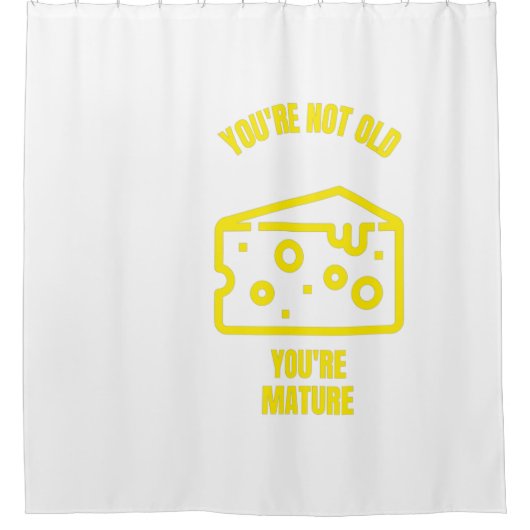 お前の成熟したおもしろいチーズの洒落 シャワーカーテン (正面)