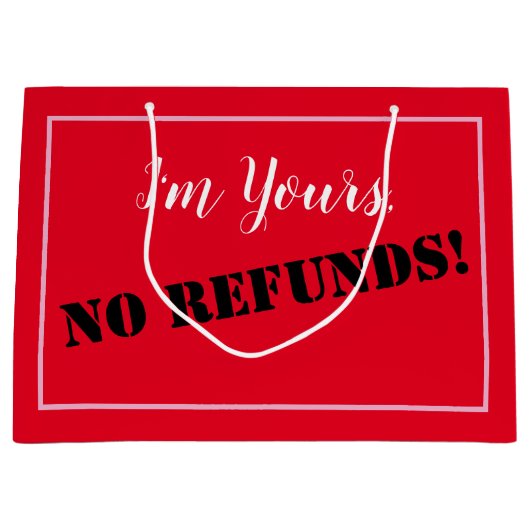 お前の払い戻しはダメだ! ラージペーパーバッグ (正面)