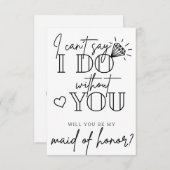 お前の提案がなければ私は言えないメイド・オブ・オーナー（花嫁付き添い人） サンキューカード (正面/裏面)