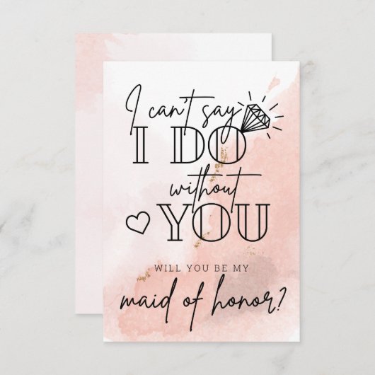 お前の提案がなければ私は言えないメイド・オブ・オーナー（花嫁付き添い人） ノートカード (正面/裏面)