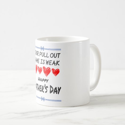 お前の撤退ゲームは弱い幸せな父親の日だ コーヒーマグカップ (正面右)