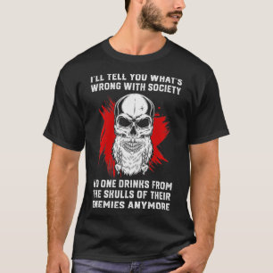 お前の敵のスカルから間違った社会が飲む Tシャツ