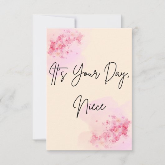 お前の日だ姪ミニマル誕生日 招待状 (正面)